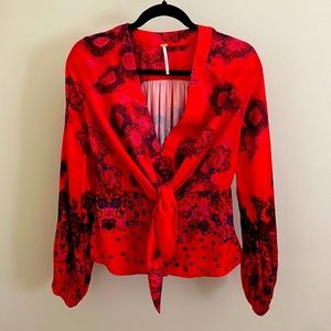 Free People printed blouse
